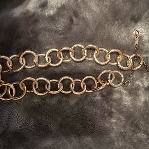 Sabika rose gold chunky link necklace